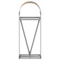 vidaXL Leñero de acero galvanizado marrón claro 40x45x100 cm vidaXL Leñero de acero galvanizado marrón claro 40x45x100 cm