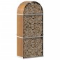 vidaXL Leñero de acero galvanizado marrón claro 80x45x190 cm vidaXL Leñero de acero galvanizado marrón claro 80x45x190 cm