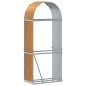 vidaXL Leñero de acero galvanizado marrón claro 80x45x190 cm vidaXL Leñero de acero galvanizado marrón claro 80x45x190 cm