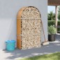 vidaXL Leñero de acero galvanizado marrón claro 120x45x210 cm vidaXL Leñero de acero galvanizado marrón claro 120x45x210 cm