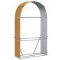 vidaXL Leñero de acero galvanizado marrón claro 120x45x210 cm vidaXL Leñero de acero galvanizado marrón claro 120x45x210 cm