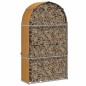 vidaXL Leñero de acero galvanizado marrón claro 120x45x210 cm vidaXL Leñero de acero galvanizado marrón claro 120x45x210 cm