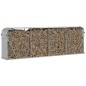 vidaXL Leñero de acero galvanizado plateado 300x45x100 cm vidaXL Leñero de acero galvanizado plateado 300x45x100 cm