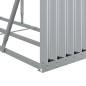 vidaXL Leñero de acero galvanizado plateado 300x45x100 cm vidaXL Leñero de acero galvanizado plateado 300x45x100 cm