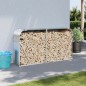 vidaXL Leñero de acero galvanizado plateado 180x45x100 cm vidaXL Leñero de acero galvanizado plateado 180x45x100 cm