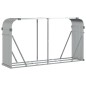 vidaXL Leñero de acero galvanizado plateado 180x45x100 cm vidaXL Leñero de acero galvanizado plateado 180x45x100 cm
