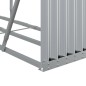 vidaXL Leñero de acero galvanizado plateado 180x45x100 cm vidaXL Leñero de acero galvanizado plateado 180x45x100 cm