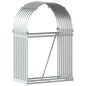 vidaXL Leñero de acero galvanizado plateado 80x45x120 cm vidaXL Leñero de acero galvanizado plateado 80x45x120 cm
