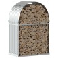 vidaXL Leñero de acero galvanizado plateado 80x45x120 cm vidaXL Leñero de acero galvanizado plateado 80x45x120 cm