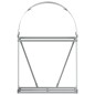 vidaXL Leñero de acero galvanizado plateado 80x45x120 cm vidaXL Leñero de acero galvanizado plateado 80x45x120 cm