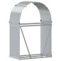 vidaXL Leñero de acero galvanizado plateado 80x45x120 cm vidaXL Leñero de acero galvanizado plateado 80x45x120 cm