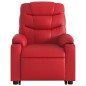 vidaXL Sillón de majaje elevable eléctrico cuero artificial rojo vidaXL Sillón de majaje elevable eléctrico cuero artificial rojo