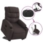 vidaXL Sillón reclinable elevable tela marrón oscuro vidaXL Sillón reclinable elevable tela marrón oscuro