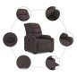 vidaXL Sillón reclinable elevable tela marrón oscuro vidaXL Sillón reclinable elevable tela marrón oscuro