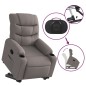 vidaXL Sillón reclinable elevable tela gris taupe vidaXL Sillón reclinable elevable tela gris taupe