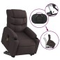 vidaXL Silla de masaje reclinable de pie de tela marrón oscuro vidaXL Silla de masaje reclinable de pie de tela marrón oscuro