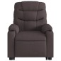vidaXL Silla de masaje reclinable de pie de tela marrón oscuro vidaXL Silla de masaje reclinable de pie de tela marrón oscuro