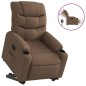 vidaXL Sillón eléctrico reclinable elevable de tela marrón vidaXL Sillón eléctrico reclinable elevable de tela marrón