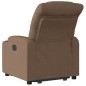 vidaXL Sillón eléctrico reclinable elevable de tela marrón vidaXL Sillón eléctrico reclinable elevable de tela marrón