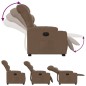 vidaXL Sillón eléctrico reclinable elevable de tela marrón vidaXL Sillón eléctrico reclinable elevable de tela marrón