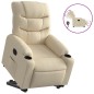 vidaXL Sillón eléctrico reclinable elevable de tela color crema vidaXL Sillón eléctrico reclinable elevable de tela color crema