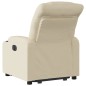 vidaXL Sillón eléctrico reclinable elevable de tela color crema vidaXL Sillón eléctrico reclinable elevable de tela color crema