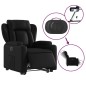 vidaXL Sillón reclinable y elevable eléctrico cuero sintético negro vidaXL Sillón reclinable y elevable eléctrico cuero sintético negro