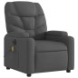vidaXL Sillón reclinable de masaje eléctrico tela gris oscuro