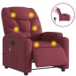 vidaXL Sillón de masaje reclinable eléctrico tela rojo tinto vidaXL Sillón de masaje reclinable eléctrico tela rojo tinto