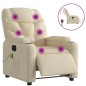 vidaXL Sillón reclinable de masaje eléctrico tela color crema vidaXL Sillón reclinable de masaje eléctrico tela color crema