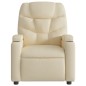 vidaXL Sillón reclinable de masaje eléctrico tela color crema vidaXL Sillón reclinable de masaje eléctrico tela color crema