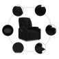 vidaXL Sillón reclinable elevable tela negro vidaXL Sillón reclinable elevable tela negro