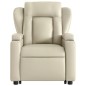 vidaXL Sillón de masaje elevable eléctrico cuero sintético crema vidaXL Sillón de masaje elevable eléctrico cuero sintético crema