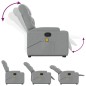 vidaXL Sillón de masaje reclinable de pie de tela gris claro vidaXL Sillón de masaje reclinable de pie de tela gris claro