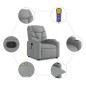 vidaXL Sillón de masaje reclinable de pie de tela gris claro vidaXL Sillón de masaje reclinable de pie de tela gris claro
