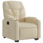 vidaXL Sillón eléctrico reclinable elevable de tela color crema