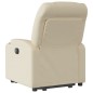vidaXL Sillón eléctrico reclinable elevable de tela color crema