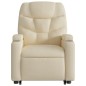 vidaXL Sillón eléctrico reclinable elevable de tela color crema