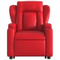 vidaXL Sillón de majaje elevable eléctrico cuero artificial rojo vidaXL Sillón de majaje elevable eléctrico cuero artificial rojo