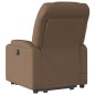 vidaXL Sillón de masaje eléctrico reclinable elevable tela marrón vidaXL Sillón de masaje eléctrico reclinable elevable tela marrón