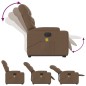 vidaXL Sillón de masaje eléctrico reclinable elevable tela marrón vidaXL Sillón de masaje eléctrico reclinable elevable tela marrón