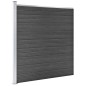 vidaXL Set de paneles de valla WPC negro 446x(105-186) cm vidaXL Set de paneles de valla WPC negro 446x(105-186) cm