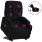vidaXL Sillón de masaje eléctrico reclinable elevable tela negro vidaXL Sillón de masaje eléctrico reclinable elevable tela negro