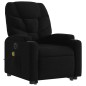 vidaXL Sillón de masaje eléctrico reclinable elevable tela negro vidaXL Sillón de masaje eléctrico reclinable elevable tela negro