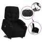 vidaXL Sillón de masaje eléctrico reclinable elevable tela negro vidaXL Sillón de masaje eléctrico reclinable elevable tela negro