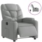 vidaXL Sillón reclinable eléctrico tela gris claro vidaXL Sillón reclinable eléctrico tela gris claro