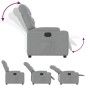 vidaXL Sillón reclinable eléctrico tela gris claro vidaXL Sillón reclinable eléctrico tela gris claro