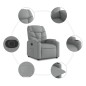 vidaXL Sillón reclinable eléctrico tela gris claro vidaXL Sillón reclinable eléctrico tela gris claro