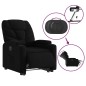 vidaXL Sillón eléctrico reclinable elevable de tela negro vidaXL Sillón eléctrico reclinable elevable de tela negro