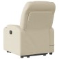 vidaXL Sillón de masaje eléctrico reclinable elevable tela crema vidaXL Sillón de masaje eléctrico reclinable elevable tela crema